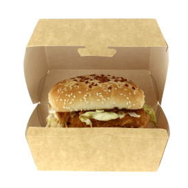 Scatola Kraft per Hamburger 12x12x7 cm (25 Pezzi)