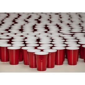 Plastic Cup PS Red American Party 360ml (1000 Units)