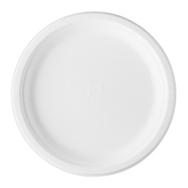 Assiette Canne à Sucre Bagasse Blanc Ø25,3 cm (50 Utés)