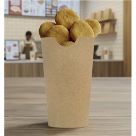 Kelímek Nepromastitelný Karton Kraftový Efekt s Chlopní 16Oz/480ml (50 Kousky)