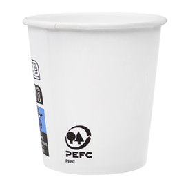 Vaso Cartón 4 Oz/120ml Blanco Ø6,2cm (80 Uds)