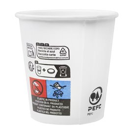 Vaso Cartón 4 Oz/120ml Blanco Ø6,2cm (80 Uds)