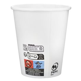 Paper Cup White 9 Oz/280ml Ø8,0cm (50 Units) 