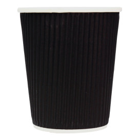 Bicchiere Carta 8 Oz/250ml "Parete Doppia" Nero Ø8cm (500 Pezzi)