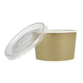 Kartonová Miska Kraft s Víčko PP 16 Oz/473 ml (50 Ks)