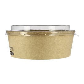 Paper Container Kraft-Kraft + RPET Lid 38 Oz/1120 ml (100 Units) Paper Container Kraft-Kraft + RPET Lid 38 Oz/1120 ml (100 Units)