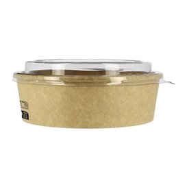 Kartonová Miska Kraft-Kraft + Víčko PET 33Oz/1000ml (25 Ks)