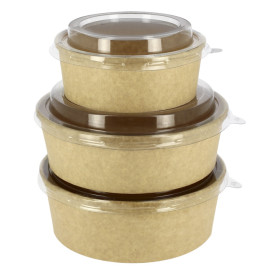 Suppenbecher To Go Kraft-Kraft Mit Deckel RPET 38 Oz/1120 ml (25 Stück)