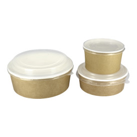 Kartonová Miska Kraft s Víčko PP 38 Oz/1120 ml (100 Ks)