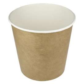 Kartonový Kbelík na Smažená Jídla Kraftový Efekt 2400ml Ø17cm (100 Ks)
