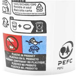 Papieren beker wit 6Oz/180ml Ø7,0cm (100 stuks) 