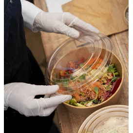 Papieren Container Kraft + RPET Deksel 38 Oz/1140ml (25 stuks) Papieren Container Kraft + RPET Deksel 38 Oz/1140ml (25 stuks)