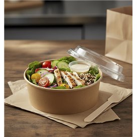 Kartonová Miska Kraft-Kraft + Víčko PET 25 Oz/750ml (50 Ks)