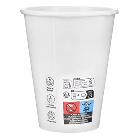Kartonové Kelímek 12 Oz/360ml Bílý Ø8,9cm (40 Ks)