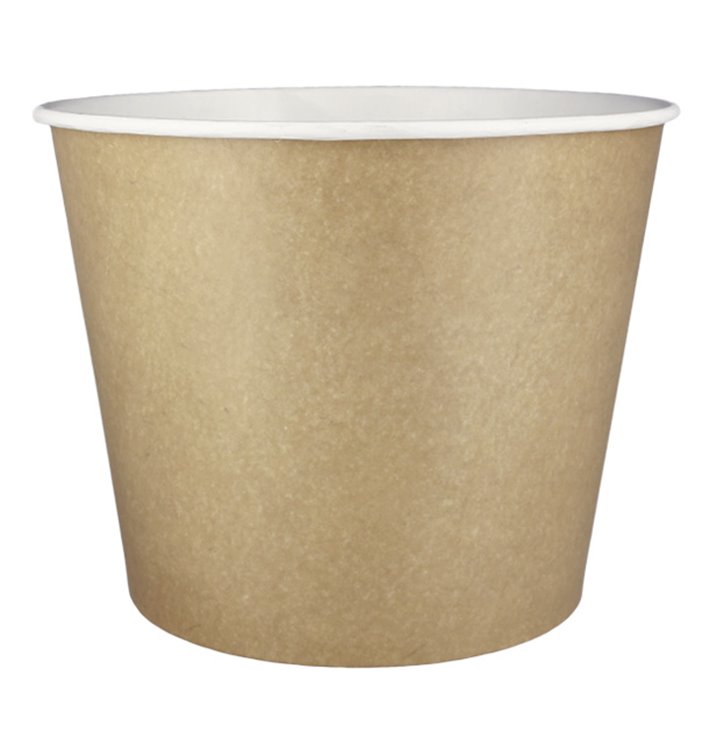 Kartonový Kbelík na Smažená Jídla Kraftový Efekt 3700ml Ø21,5cm (25 Ks) Kartonový Kbelík na Smažená Jídla Kraftový Efekt 3700ml Ø21,5cm (25 Ks)