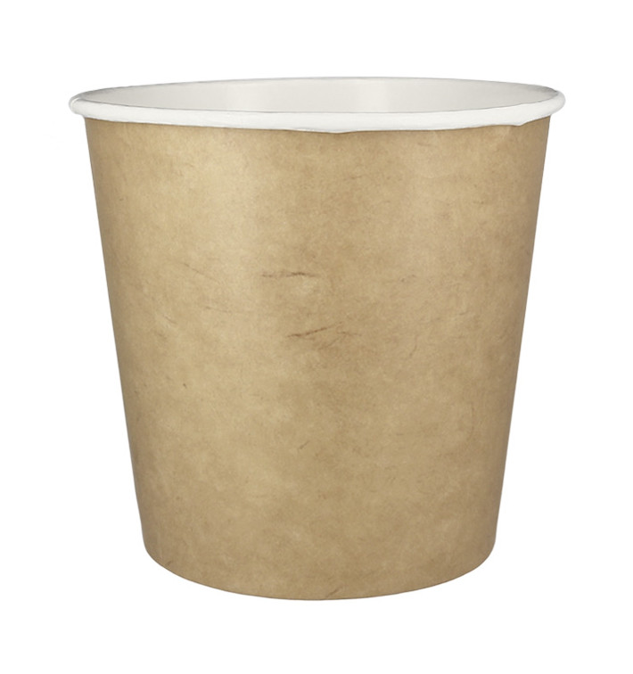 Kartonový Kbelík na Smažená Jídla Kraftový Efekt 2400ml Ø17cm (25 Ks) Kartonový Kbelík na Smažená Jídla Kraftový Efekt 2400ml Ø17cm (25 Ks)
