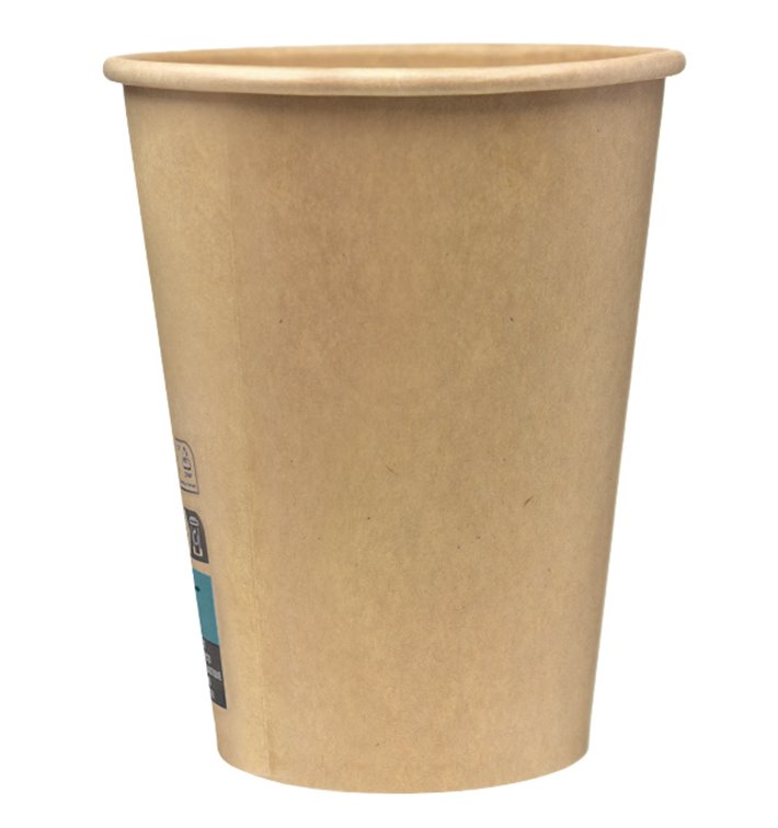 Bicchiere di Carta 12Oz/360ml Marrone Ø8,0cm (100 Pezzi)