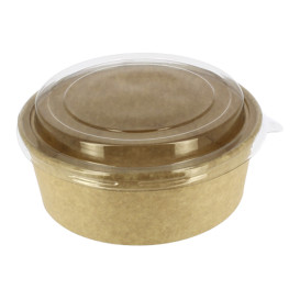 Terrina Cartão Kraft-Kraft + Tampa RPET 38 Oz/1140ml (25 Uds) Terrina Cartão Kraft-Kraft + Tampa RPET 38 Oz/1140ml (25 Uds)