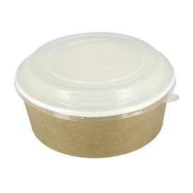 Kartonová Miska Kraft s Víčko PP 38 Oz/1140ml (25 Ks)