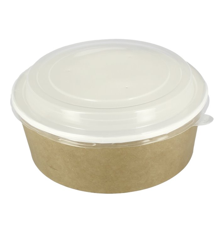 Kartonová Miska Kraft s Víčko PP 38 Oz/1140ml (25 Ks) Kartonová Miska Kraft s Víčko PP 38 Oz/1140ml (25 Ks)