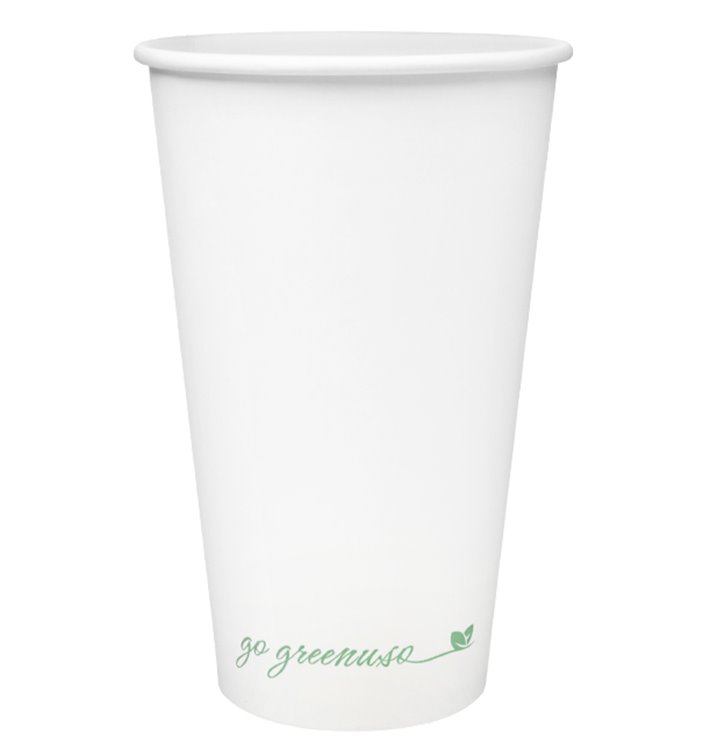 Vaso de Cartón 16Oz/470ml Blanco Ø9,0cm (50 Uds)