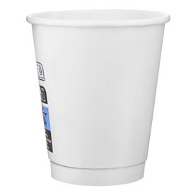 Bicchiere di Carta 20Oz/600ml Bianco Ø9,4cm (20 Uds)