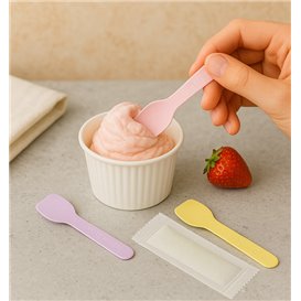 Paletta Gelato in Carta Imbustata Singolarmente Colori Assortiti 'Tutti Frutti' 9 cm (2.000 Pezzi)