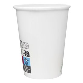 Copo de Cartão Branco 9Oz/280ml Ø7,7cm (50 Uds)