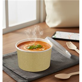 Kartonová Miska Kraft s Víčko PP 16 Oz/473 ml (500 Ks)