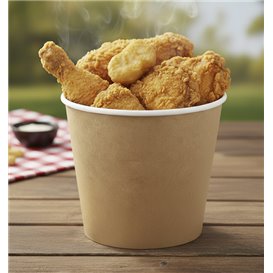 Cubo de Cartón Kraft 2550ml (25 Uds)