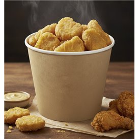 Kbelík z kraftového kartonu s víkem 3990ml Ø21,5cm (25 Ks)