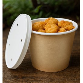 Cubo de Cartón Kraft con Tapa 1750ml (150 Uds) Cubo de Cartón Kraft con Tapa 1750ml (150 Uds)