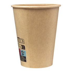 Paper Cup Kraft-Kraft 12Oz/360ml Ø9,0cm (50 Units)