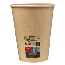 Kubek Papierowy Kraft-Kraft 12Oz/360ml Ø9,0cm (50 Sztuk)