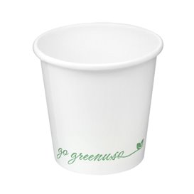 Bílý papírový kelímek "Go Green" 2.5Oz/75ml  (50 Ks)