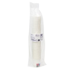White "Go Green" Paper Cup 2.5Oz/75ml  (50 Units)