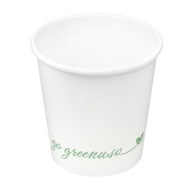 Bílý papírový kelímek "Go Green" 4Oz/120ml Ø6,2cm (50 Ks)