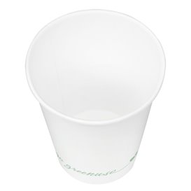 White "Go Green" Paper Cup 7Oz/210ml Ø7,0cm (50 Units)