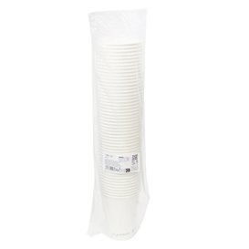 Bicchiere di Cartone "Go Green" Bianco 12Oz/360ml Ø9,0cm (50 Pezzi)