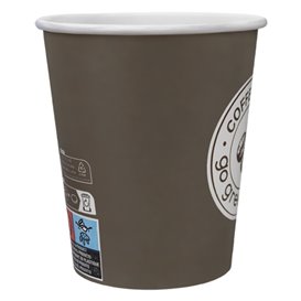 Vaso de Cartón ''Coffee Time'' 8Oz/240ml Ø8,0cm (50 Uds)
