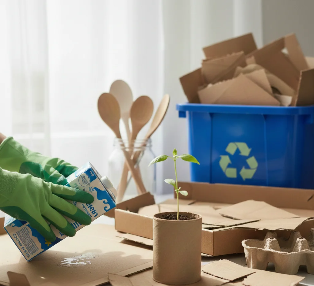 Cómo reciclar envases de cartón para alimentos de forma eficiente y ecológica 🌱