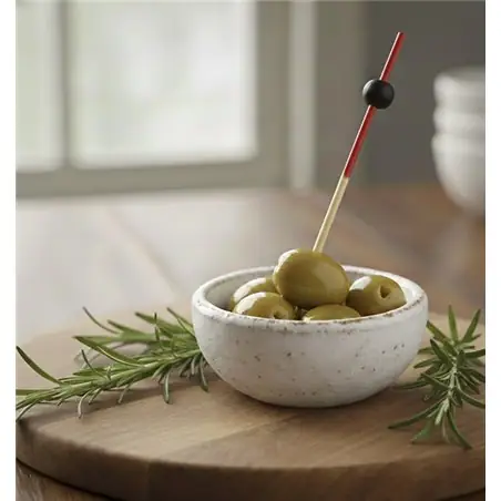 present dishes with bamboo